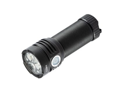 LED dobíjecí baterka, 1x4000 mAh, hliník, černá, funkce zoom, 3 druhy svícení,IPX4, USB dobíjení