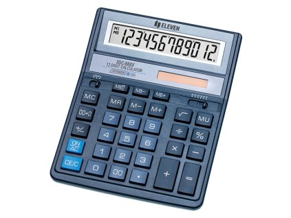 Eleven Kalkulačka SDC888XBL, modrá, stolní, dvanáctimístná