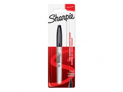 Sharpie, popisovač Fine, černý, 1ks, 0.9mm, permanentní, blistr