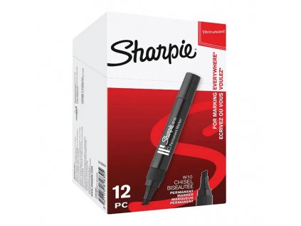 Sharpie, popisovač W10, černý, 12ks, 1.5-5mm, permanentní