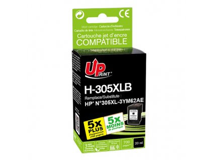 UPrint kompatibilní ink s 3YM62AE, black, 700str., H-305XLB, High yield, HP DeskJet 2300, 2710, 2720, Plus 4100