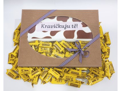 Dárkový box  Ručník + 650g krowek (Druh krowek Klasik)