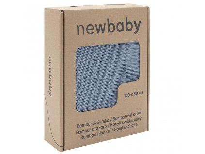 Bambusová pletená deka New Baby 100x80 cm blue