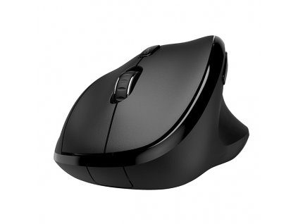 Myš bezdrátová, Powerton CLOE, černá, optická, 1600DPI