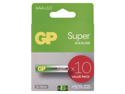 Baterie alkalická, AAA (LR03), AAA, 1.5V, GP, blistr, 10-pack, SUPER