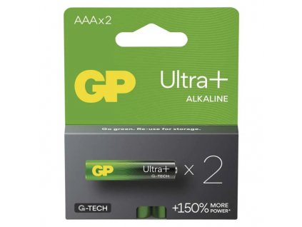 Baterie alkalická, AAA, 1.5V, GP, blistr, 2-pack, Ultra Plus