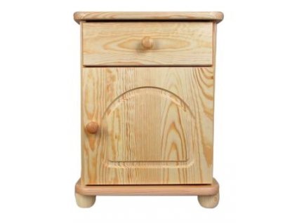Noční stolek 27 Klasik masiv borovice (Barva-3 surové dřevo)