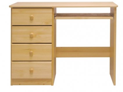 Psací stůl 103 Klasik masiv borovice (Barva-3 surové dřevo, Úložný prostor vlevo)