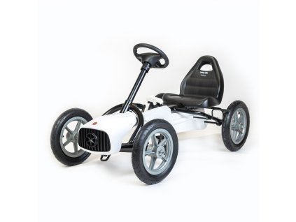 Dětská šlapací motokára Go-kart Baby Mix Buggy bílá