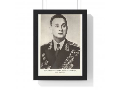 Andrej Antonovič Grečko - obraz / plechová cedule - retro dárek (Provedení: Papírový plakát v rámu)
