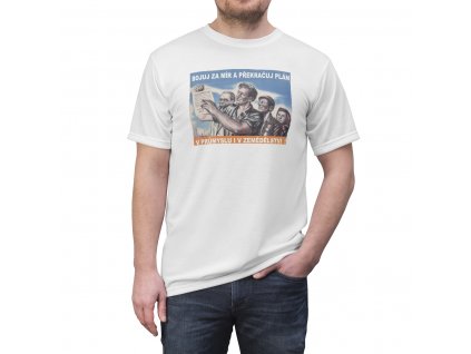Retro tričko - Bojuj za mír (Barva Bílá, Velikost XL)