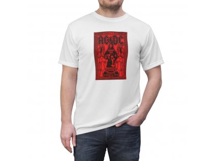 Retro tričko - AC DC (Barva Bílá, Velikost XL)