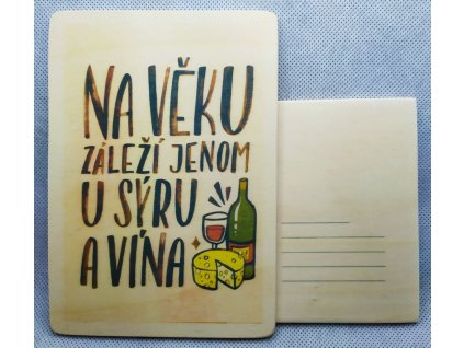 dřevěná pohlednice NA VĚKU