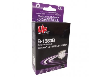 UPrint kompatibilní ink s LC-1280XLBK, black, 1200str., 26ml, B-1280B, high capacity, pro Brother MFC-J6910DW