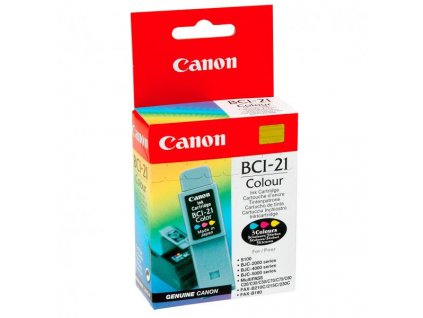 Canon originální ink BCI-21 C, 0955A351, color, blistr, 120str.