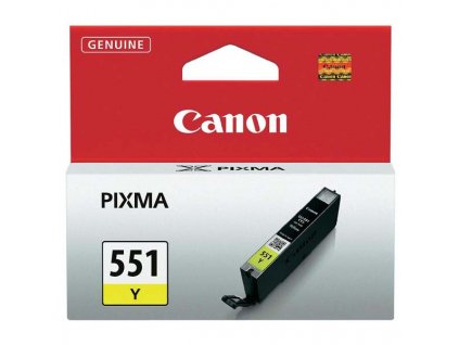 Canon originální ink CLI551Y, yellow, 7ml, 6511B001, Canon PIXMA iP7250, MG5450, MG6350, MG7550