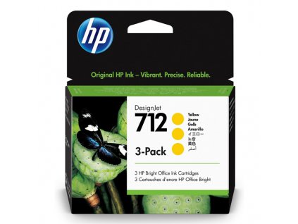 HP originální ink 3ED79A, HP 712, yellow, 29ml, 3-pack