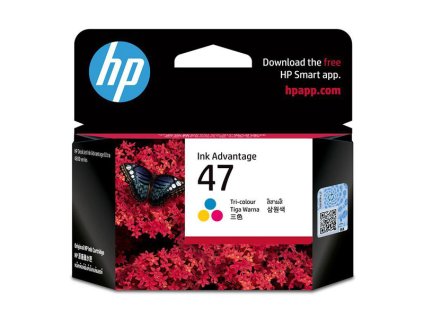 HP originální ink 6ZD61AE, HP 47, tri-colour