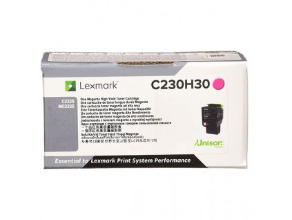 Lexmark originální toner C230H30, magenta, 2300str., high capacity, Lexmark C2325dw,MC2325adw, O