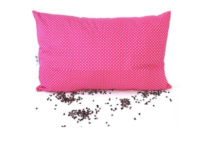 GADEO nahřívací pohankový polštářek LITTLE DOTS FUCHSIA (Rozměry 28x38 cm, Výplň pohankové slupky se směsí bylin)