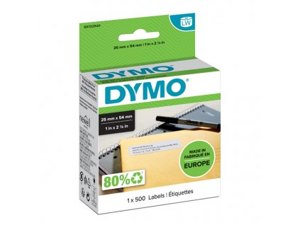 Dymo papírové štítky 54mm x 25mm, bílé, pro zpáteční adresu, 500 ks, 11352, S0722520