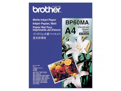 Brother Matte Inkjet Paper, BP60MA, foto papír, matný, bílý, A4, 145 g/m2, 25 ks, inkoustový