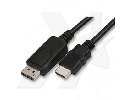 Video kabel DisplayPort samec - HDMI samec, 5m, černý