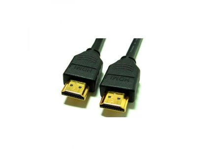 Video kabel HDMI samec - HDMI samec, HDMI 1.4 - High Speed with Ethernet, 1m, pozlacené konektory, černá