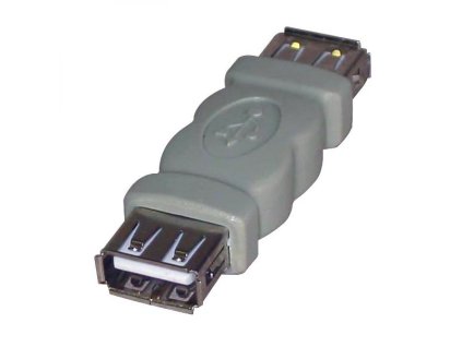 USB spojka, (2.0), USB A samice - USB A samice, šedá, Logo blistr 29241