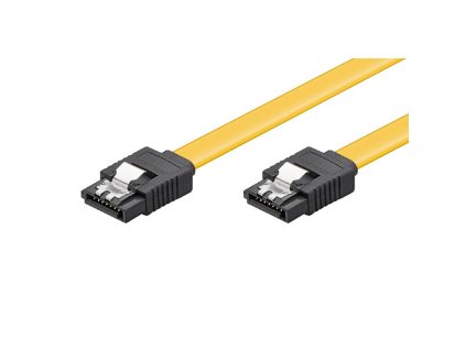 Kabel k hardisku datový SATA, 0.5 m, žlutý, 6 Gb/s