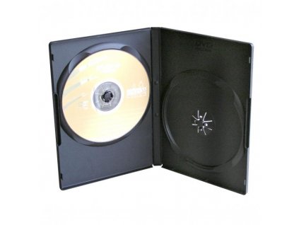 Box na 2 ks DVD, černý, slim, 9mm, 100-pack, cena za 1 ks
