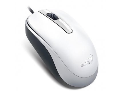 Myš drátová, Genius DX-120, bílá, optická, 1200DPI