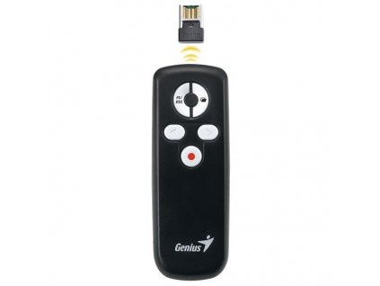Prezenter 2.4Ghz, media pointer, USB, plug &amp; play, černý