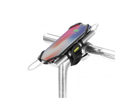 Držák mobilu a powerbanky Bone Bike Tie 3 Pro Pack, na kolo, nastavitelná velikost, černý, 4-6.5", silikon, na řídítka, černá