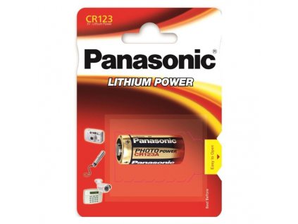 Baterie lithiová, CR123, 3V, Panasonic, blistr, 1-pack