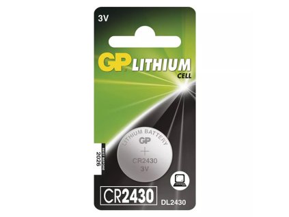 Baterie lithiová, CR2430, 3V, GP, blistr, 1-pack