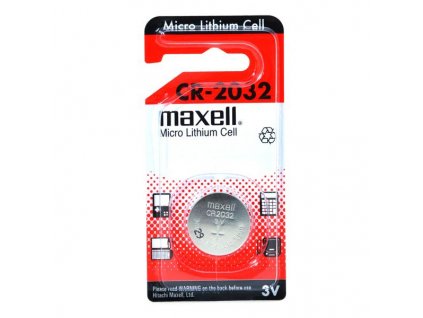 Baterie lithiová, CR2032, 3V, Maxell, blistr, 1-pack