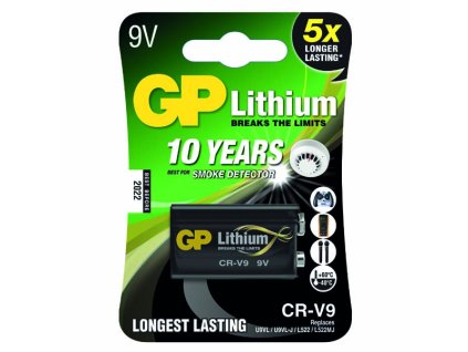 Baterie lithiová, CR-V9, 9V, GP, blistr, 1-pack