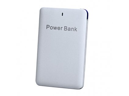 Power Bank, slim, Li-ion, 5V, 2500mAh, nabíjení mobilních telefonů aj., SLIM, microUSB a lightning konektor, bílá
