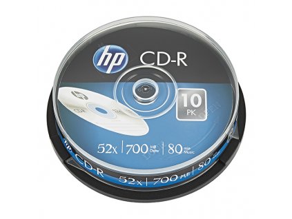 HP CD-R, CRE00019-3, 69308, 10-pack, 700MB, 52x, 80min., 12cm, bez možnosti potisku, cake box, pro archivaci dat