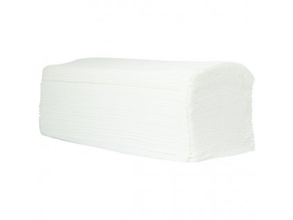 Papírový ručník ZZ, 230 x 250mm, bílý, 3200ks, dvouvrstvý