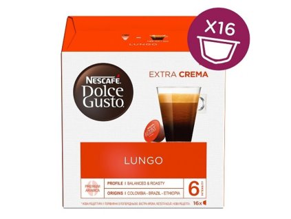 Kávové kapsle Nescafé Dolce Gusto lungo, 3x16 kapslí, velkoobchodní balení karton