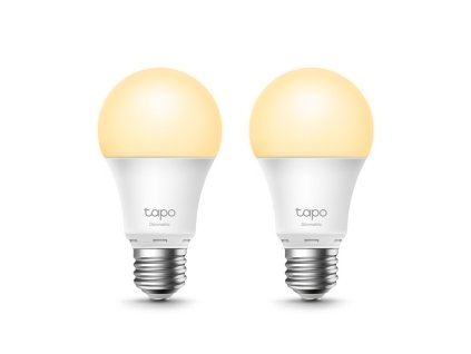 LED žárovka TP-LINK Tapo L510E, E27, 220-240V, 8.7W, 806lm, 2700k, teplá, 15000h, stmívatelná chytrá Wi-Fi žárovka, 2 kusy v balen