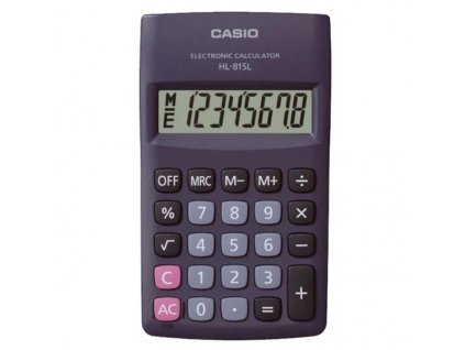 Casio Kalkulačka HL 815L BK, černá, kapesní, osmimístná
