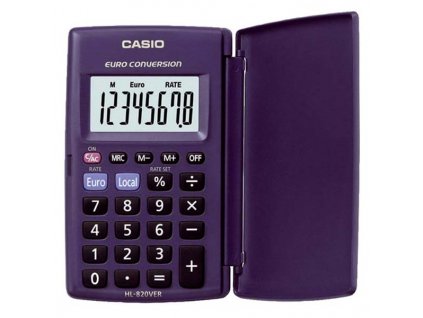 Casio Kalkulačka HL 820 VER, modrá, kapesní, osmimístná