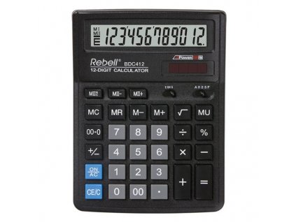 Rebell Kalkulačka RE-BDC412 BX, černá, stolní, dvanáctimístná