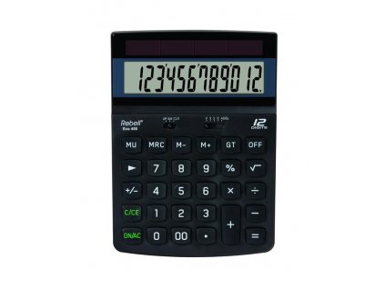 Rebell Kalkulačka RE-ECO 450 BX, černá, stolní, dvanáctimístná