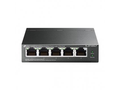 TP-LINK stolní switch TL-SF1005LP PoE(4- porty), 100Mbps, auto MDI/MDIX
