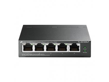TP-LINK stolní switch TL-SG1005LP PoE(4- porty), 1000Mbps, auto MDI/MDIX