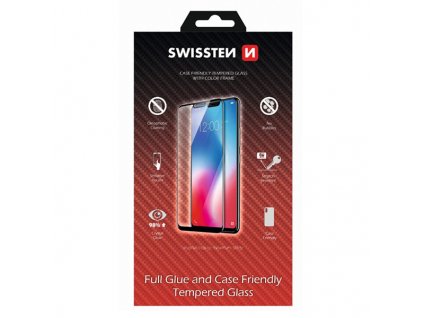 Ochranné temperované sklo Swissten, pro Apple iPhone 11 PRO, černá, case friendly and color frame